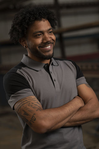 Eclipse polo grey / black lifestyle image