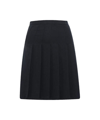 Stitch Down Pleat Designer Skirt - Black