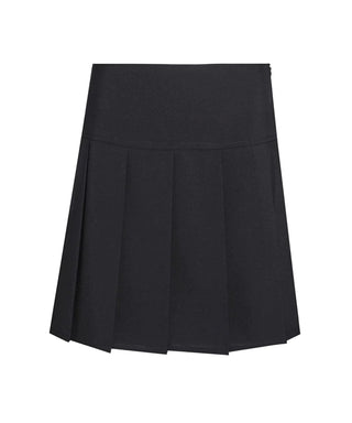 Junior Drop Waist Knife Pleat Skirt - Black