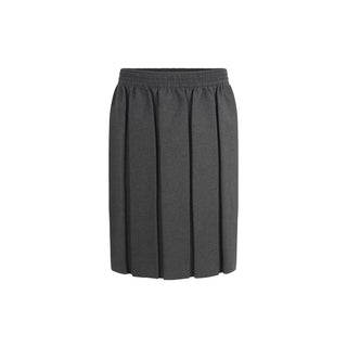 Girls' Box Pleat School Skirt - Grey