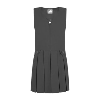 Girls' Zip Front Pinafore - Grey