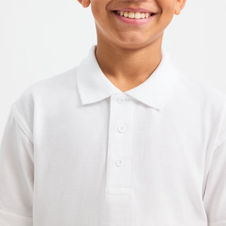 3-Pack Easy Care Plain White School Polos